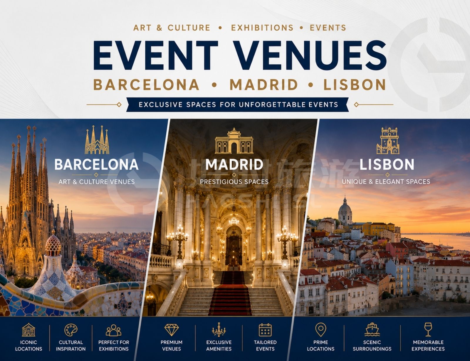 IBERIA CAIXCAR S.L. event venues in Barcelona, Madrid and Lisbon for exhibitions, corporate events and private functions